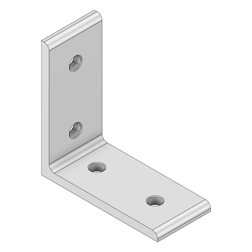 MODULAR SOLUTIONS ANGLE BRACKET 90MM TALL X 45MM WIDE W/ HARDWARE